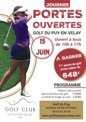 journée portes ouvertes le 15 juin au Golf du Puy-en-Velay